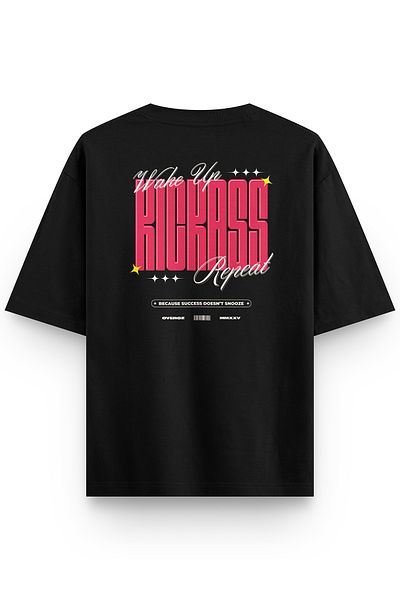 Overoz Μαύρο μπλουζάκι Oversize, Unisex T-Shirt με τυπογραφική εκτύπωση 1369