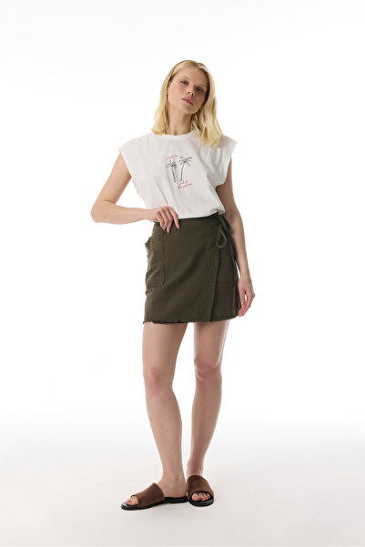 Mudo Kruvaze Tie-Up Mini Skirt