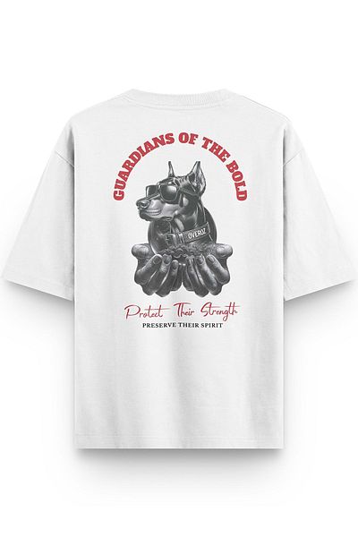 Overoz Μπλουζάκι Doberman Dog Back Printed Semi Oversize 1193