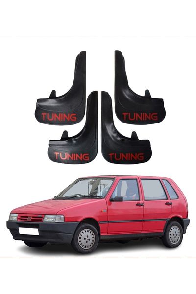 SONİKON LİNE Fiat Uno Compatible Tuning Written 4-Piece Dust Cover Mudguard Mudguard Modified