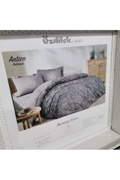 STOREMAX Ezg Antico Duvet Cover Set Double - Anthracite Ezsnshop 1065757