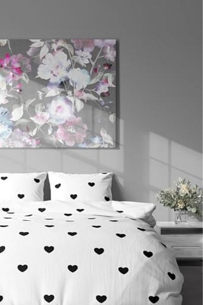 STOREMAX Ezg Tekstil Cotton Double Duvet Cover Set |   Duvet Cover and Pillow Case |   Black Without Sheet