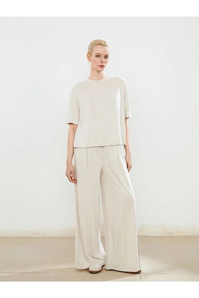 LC Waikiki Soulife beige elastic waist modal blend women's sweatpants