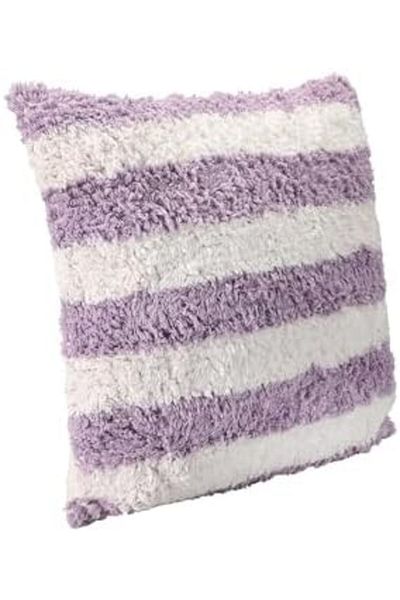 Mu Art Ahşap Mrt Pop Stripe Woven Pillow Lilac 45X45Cm Art 871301