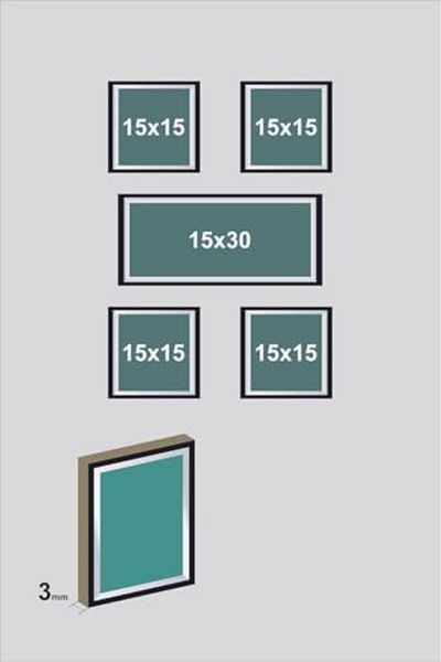 LUXE htpshopmx Set de pictură decorativă din MDF din 5 piese cu aspect de cadru DEKOLIADKG001 str http 1092444