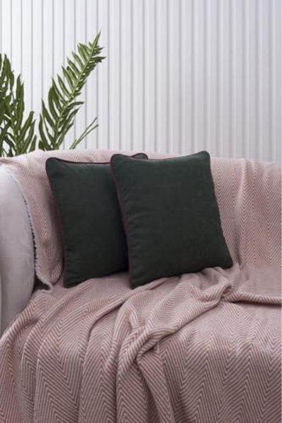 STOREMAX HOME Husă de pernă verde Panoroma Plum cu 3 opțiuni diferite de șnururi, 30 x 50 Trend