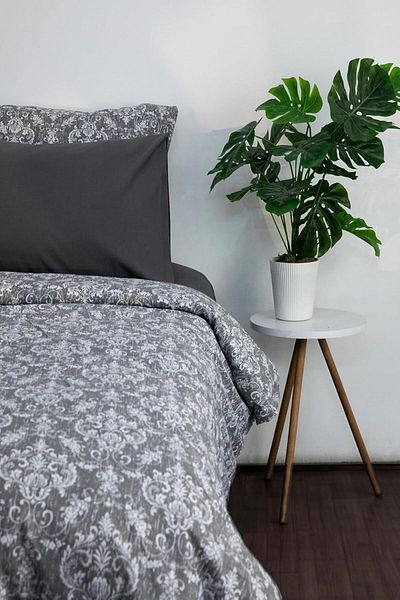 STOREMAX Ezg Single Duvet Cover Set with Elastic Sheets - Anthracite Ezsnshop 1065757
