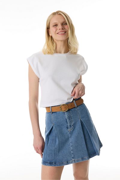 Mudo Crop T-Shirt with Crew Neck