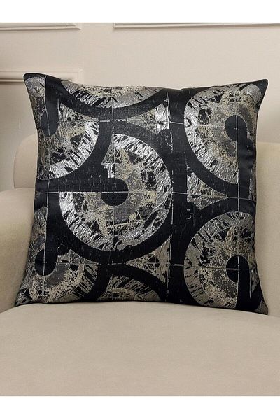 STOREMAX Ezg Home Helix Black Colored Patterned Square Throw Pillow Cover 50 X 50 Ezsnshop 1065757