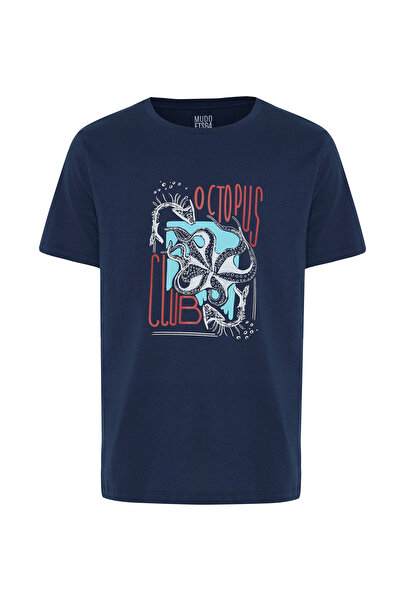 Mudo Marin Printed Crew Neck T-Shirt