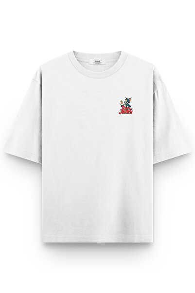 Overoz Том і Джеррі ретро напів-оверсайз футболка з принтом на спині 1352