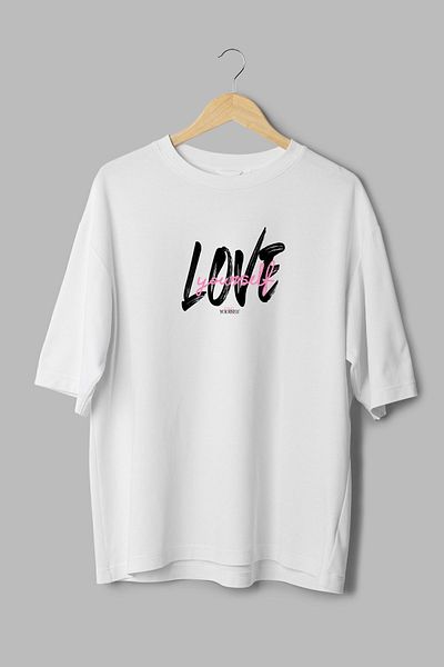 Overoz Μπλουζάκι Love Yourself με στάμπα Semi Oversize 1109