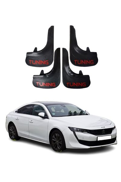 SONİKON LİNE Peugeot 508 Compatible Tuning Written 4-Piece Dust Cover Mudguard Mudguard Modified