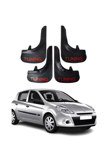 SONİKON LİNE Renault Clio 3 Compatible Tuning Written 4-Piece Dust Cover Mudguard Mudguard Modified
