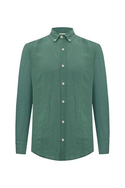 Mudo Slim Fit Long Sleeve Linen Shirt