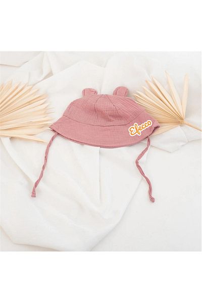 efecco Summer Muslin Baby Hat 100% Cotton Bucket Hat