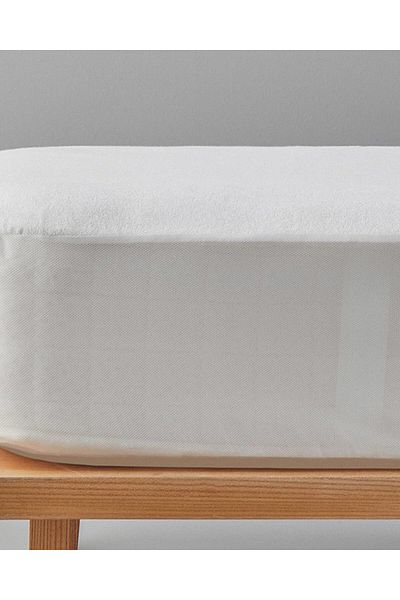 Mu Art Ahşap Mrt Home Comfort Cotton Liquid Proof Double Mattress Protector Mattress White
