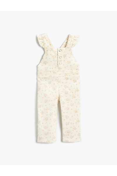 Koton Floral Patterned Jumpsuit Cotton