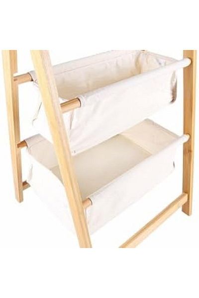 LUXE Htsp Tony Bamboo 2 Tier Organizer 76 cm Shmd Al 1122015