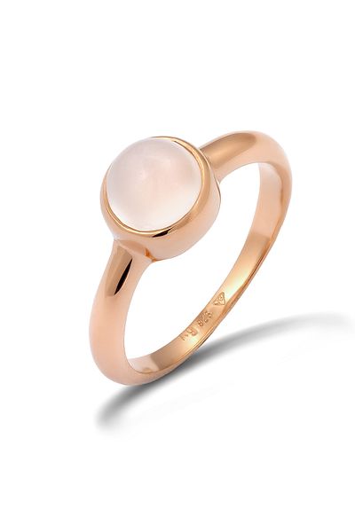 ELLI Ring Damen Solitär mit Mondstein in 925 Sterling Silber