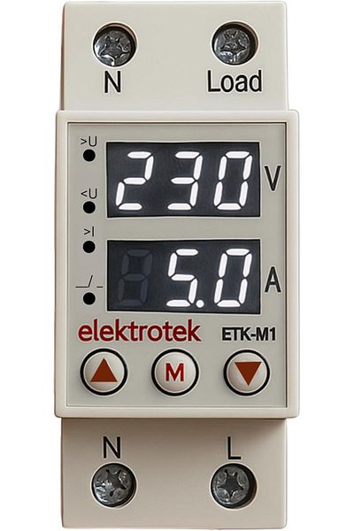 STOREMAX Ysstorex Etk-M1 Single Phase Voltage and Current Protector 63A 230V Din Rail Adjustable Relay Starcolxlect