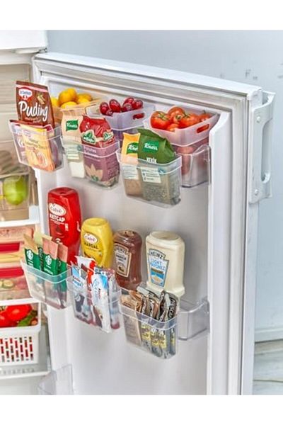 STOREMAX Ezg Hanging Refrigerator Lid Inner Shelf Organizer, Multi-Purpose Mini Box Set Hanging Container (8,