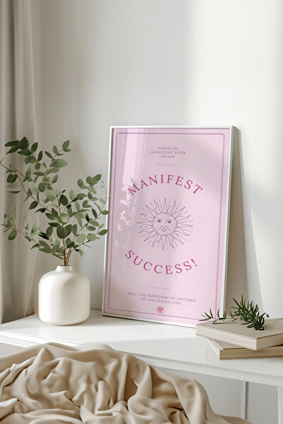 Home Pembe 3'lü Olumlamalar, Genç Kız Odası Dekoru, Salon Dekoru ,Oturma Odası Dekoru Çerçevesiz Set