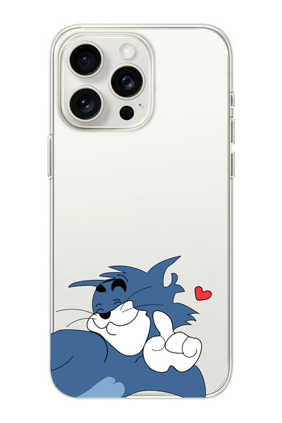 moonset Iphone 13 Pro Max Uyumlu Tom Tasarımlı Baskılı Şeffaf Telefon Kılıfı