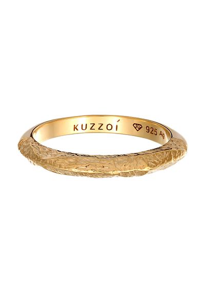 KUZZOI Pánský prsten, úzký, použitý vzhled, solidní, trendy, ze sterlingového stříbra 925