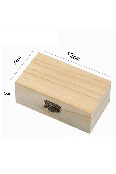 Choice S 1/3pcs Log Color Scotch Plain Wood Wooden Square Hinged Storage Boxes Craft Gift Box Handmade Ca.