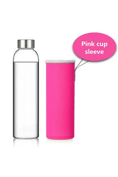 Choice 550ml Pink 550ml Travel bottle Car Shatterproof hand Portable Glass Water Bottle new arrival Worldwi