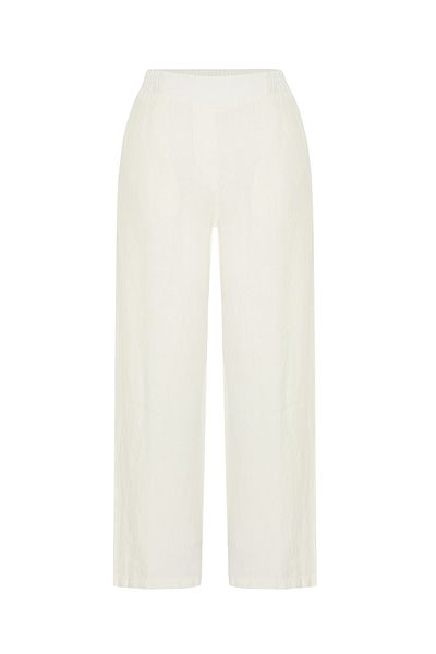 Mudo Relax Fit Linen Pants with Elastic Waist