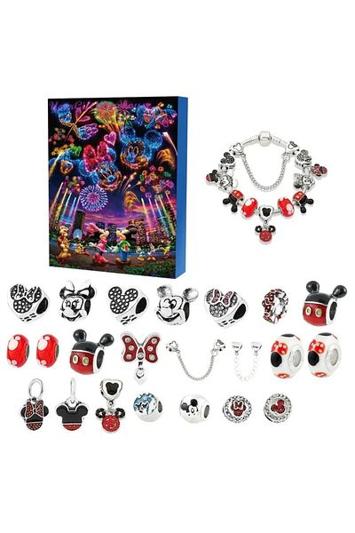 Choice B New Disney Stitch Mickey Christmas Advent Calendar Bracelets 24 Days Xmas Countdown Calendar Diy .