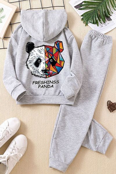 Velkoz - Kids Panda Tracksuit Set