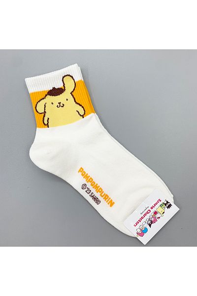 Choice Purin Hello Kitty Y2K Socks for Girls Medium Kuromi Cinnamoroll Socks Kawaii Sanrio Melody Socks Ros