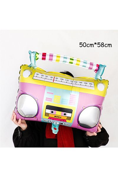 Choice Other 2pcs radio Music party disco balloon set, pop singer, 8090s hip hop disco party, birthday part