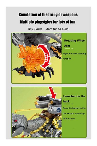 COOYA Tyrannosaurus Rex Building Blocks, Puzzle Puzzle Dinosaur Building Blocks for Children