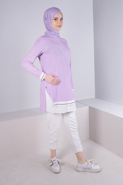 Alvina EYE DETAILED CUFFS RUBBER TUNIC 43618