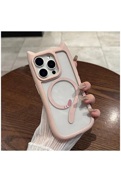 Zebana Apple iPhone 15 Pro Max Uyumlu Kılıf Zebana MagiCat Silikon Kılıf (Kab...