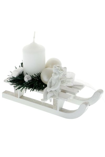 GiftExpress Sleigh with Angel and Candle