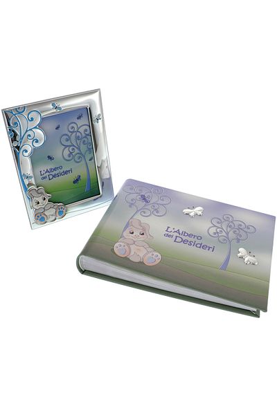 GiftExpress Photo Album and Frame Set for Baby Boy