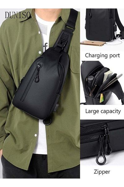 Generic DUNISO Waterproof Sling Bag Crossbody Backpack for Men