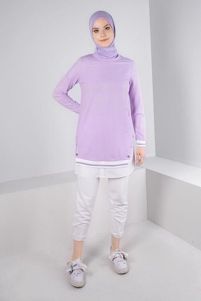 Alvina EYE DETAILED CUFFS RUBBER TUNIC 43618