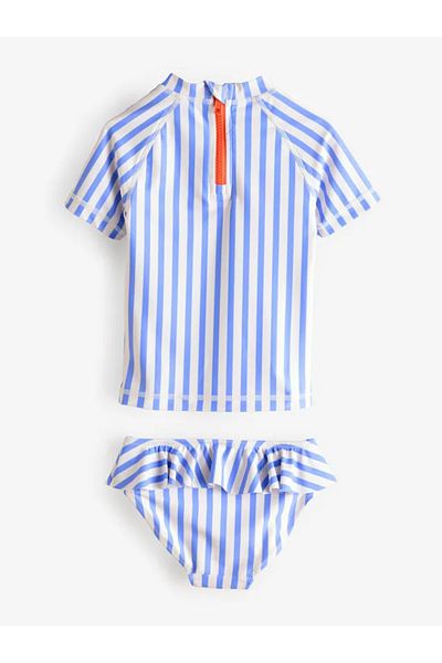 Next Baby 2 Pieces Blue/White Color Floral Print Swimsuit Alye77680