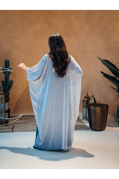 Marvella By Rasha Flowy Open Abaya with Shimmering Detail