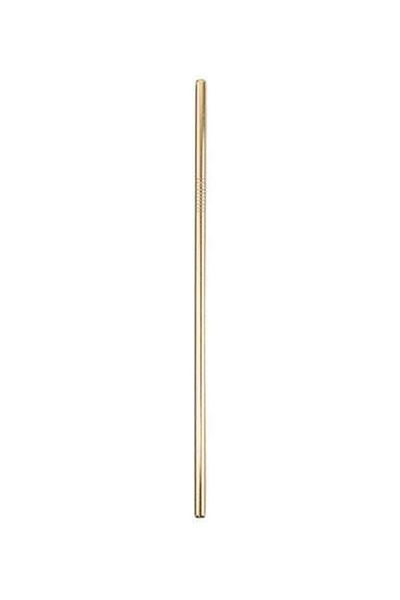 HALAMODO 10-Piece Light Drinking Straw Set Light Gold 21.5x0.6centimeter