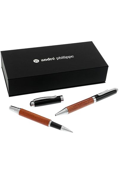 GiftExpress Set of 2 Bayonne Wood Metal Pens