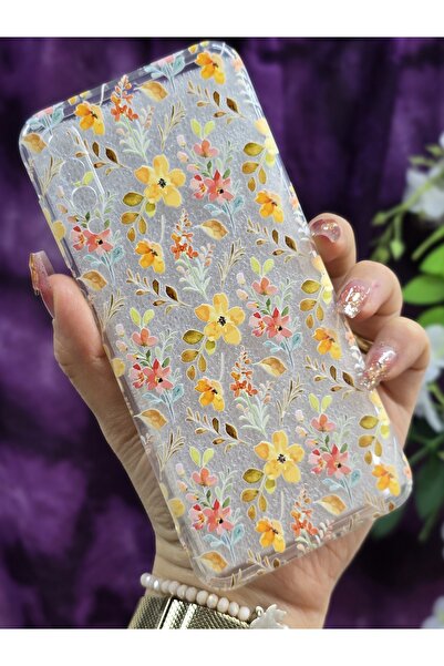Magic Ring Samsung Galaxy A70 Uyumlu Renkli Çiçekler Desenli Şeffaf Telefon K...