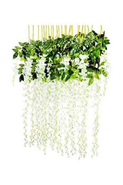 HALAMODO Hanging Flower White/Green 56.5 x 29.2 x 6.5cm
