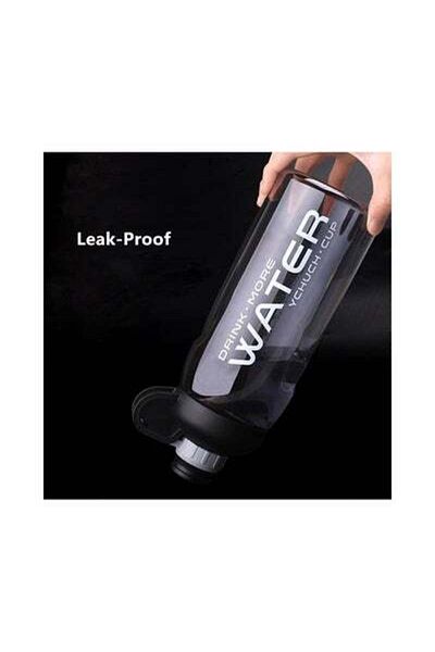 HALAMODO Outdoor Large Capacity Water Bottle Plastic Black 10x10x5cm